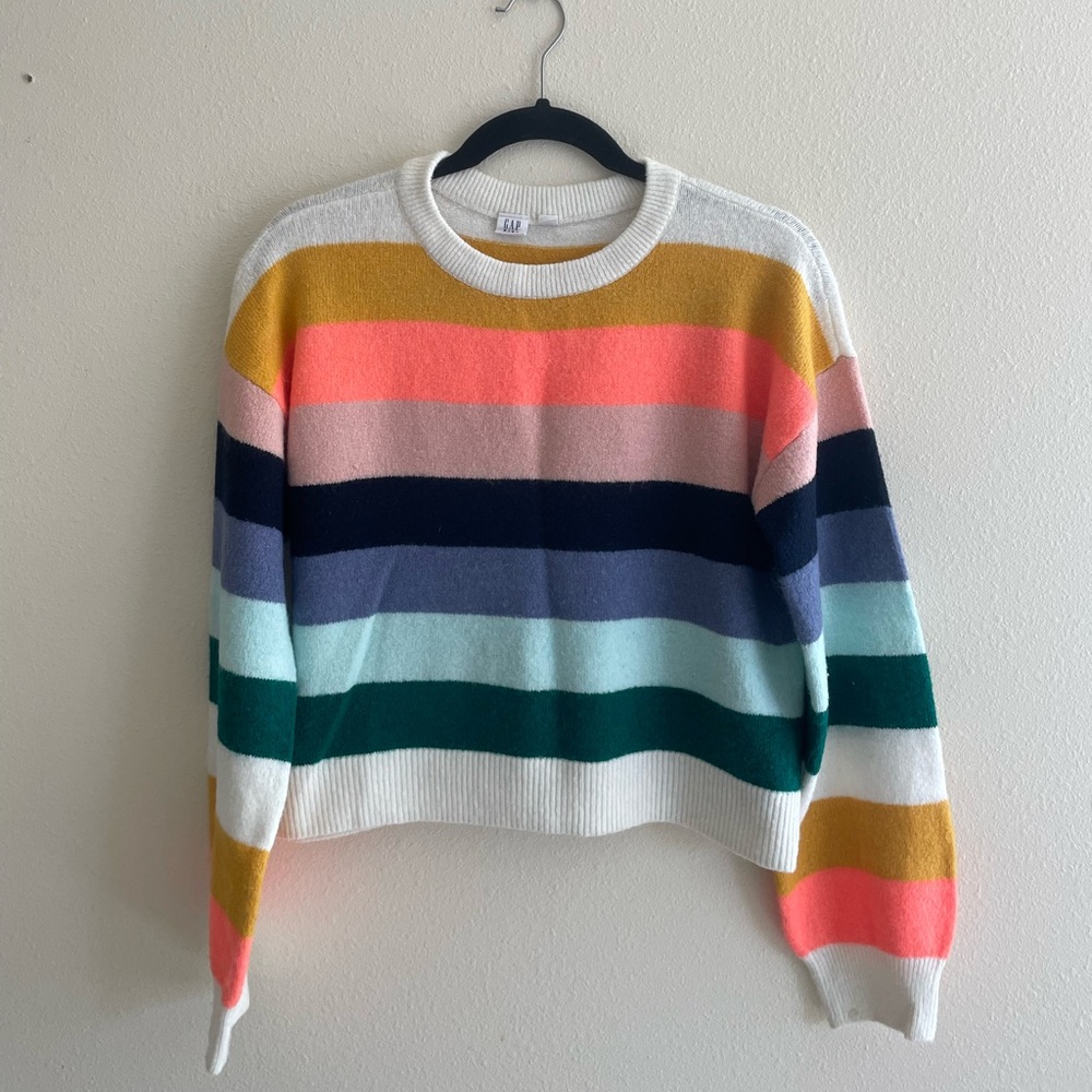 Kids Forever Cozy Happy Striped Sweater